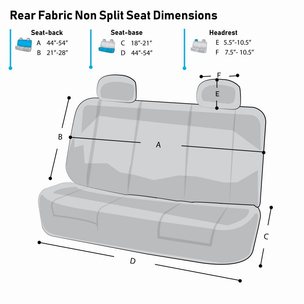 Flat Cloth Seat Covers - Rear Beige