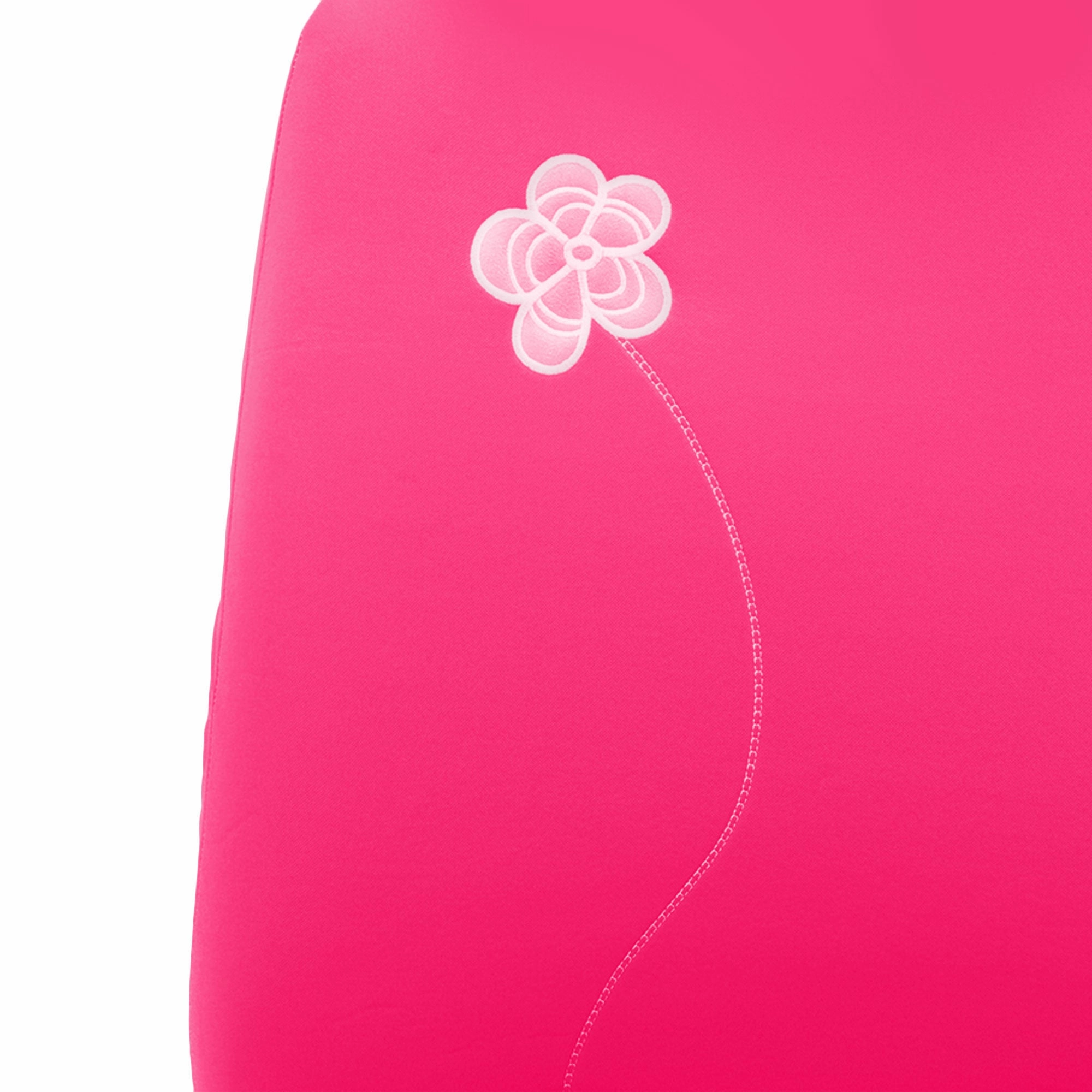 Flower Embroidery Bench Seat Covers - Rear Set - Pink