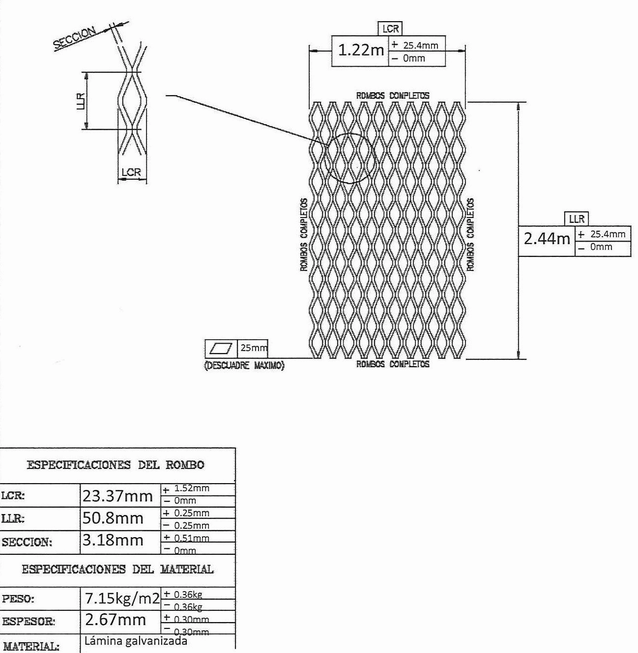 Galvanized Steel Expanded Metal 21021