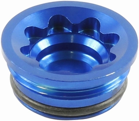 Hope V4 Small/E4 Disc Brake Caliper Bore Cap - Blue