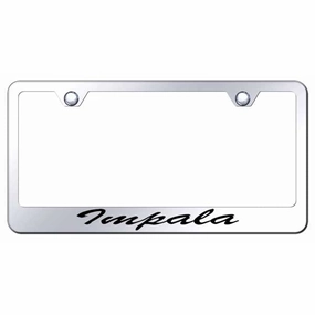 Impala Script Stainless Steel Frame - Laser Etched Mirrored
