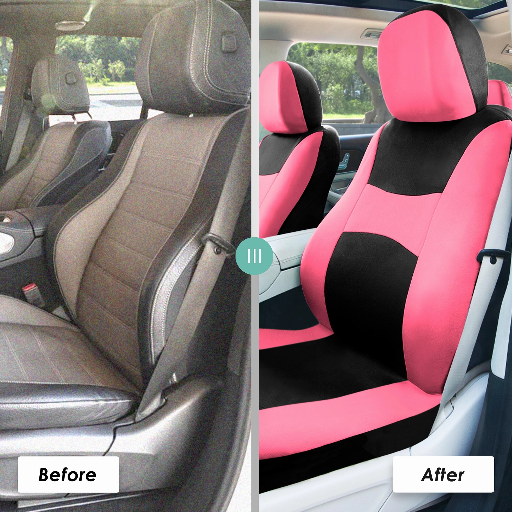 Light & Breezy Flat Cloth Seat Covers - Full Set Pink