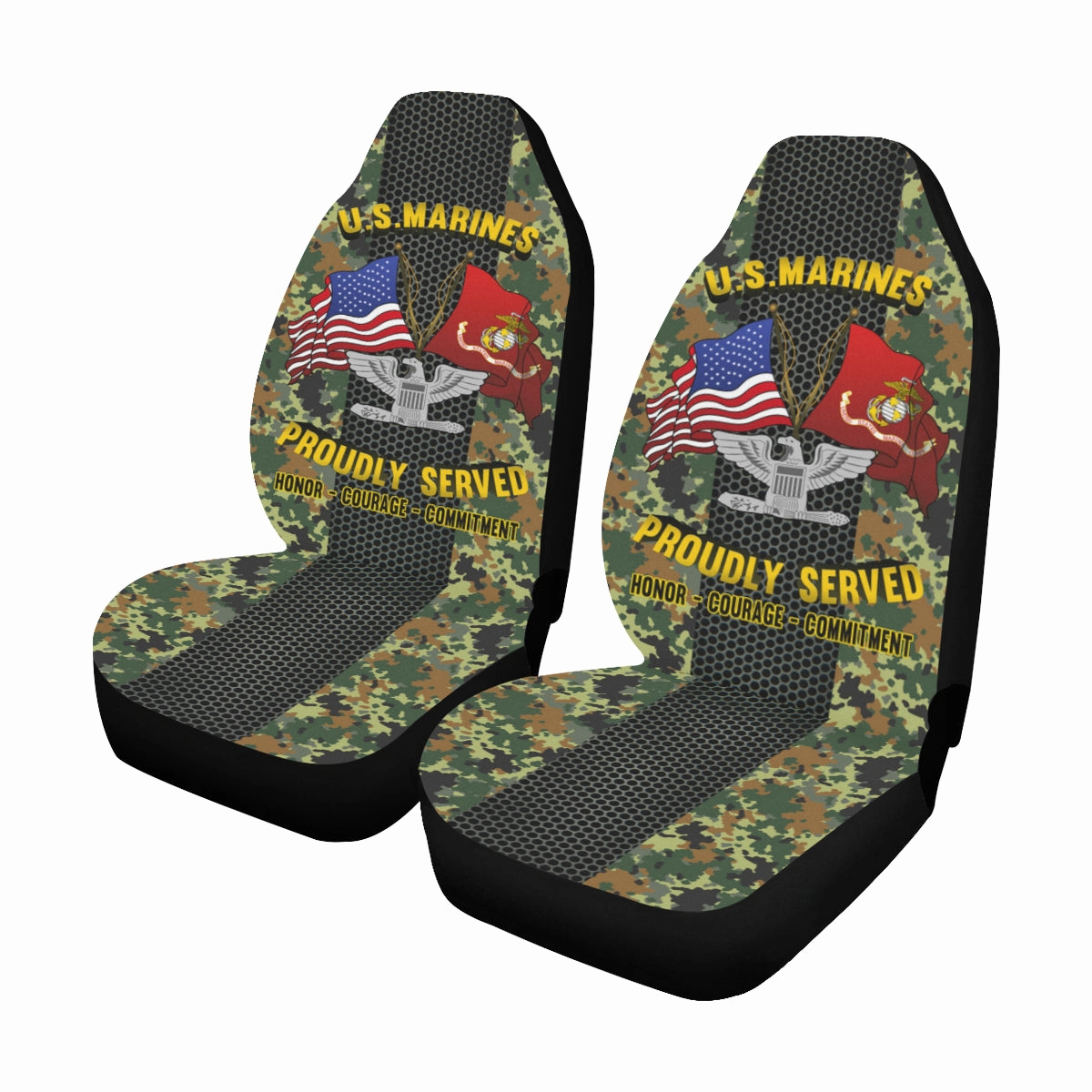 M.Corps O-6 Colonel O6 Col M.Corps O6 Field Officer Car Seat Covers (Set of 2)