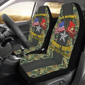 M.Corps O-7 Brigadier General O7 BGen M.Corps O7 General Officer Car Seat Covers (Set of 2)