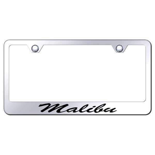 Malibu Script Stainless Steel Frame - Laser Etched Mirrored