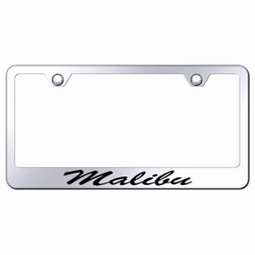 Malibu Script Stainless Steel Frame - Laser Etched Mirrored