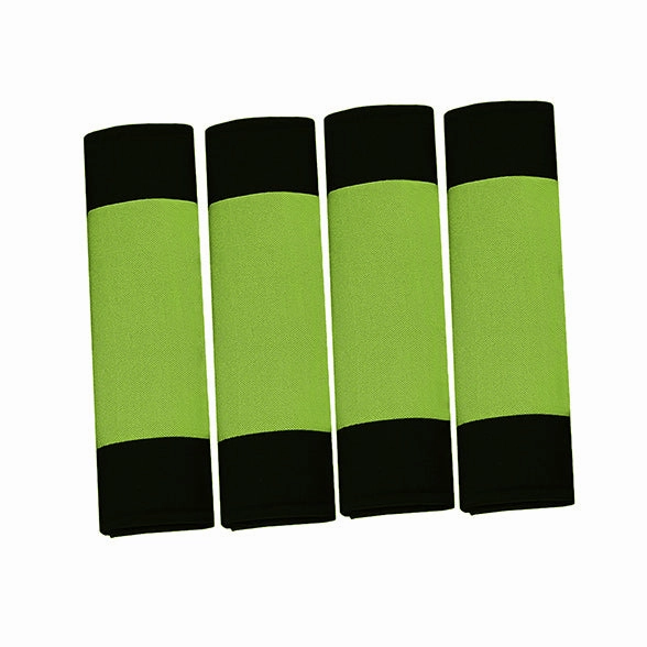 Modernistic Steering Wheel Cover and Seat Belt Pads Green