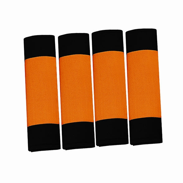 Modernistic Steering Wheel Cover and Seat Belt Pads Orange