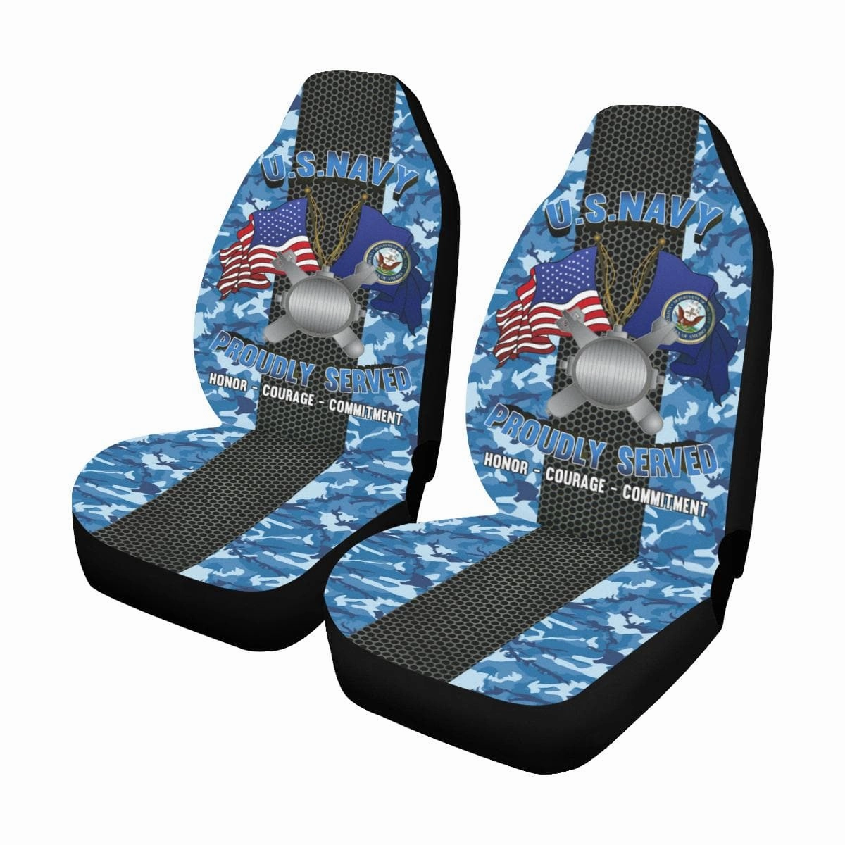 Navy Explosive Ordnance Disposal Navy EOD Car Seat Covers (Set of 2)