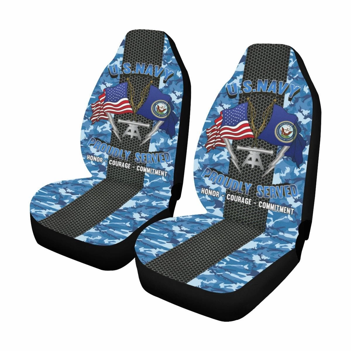 Navy Fire Controlman Navy FC Car Seat Covers (Set of 2)