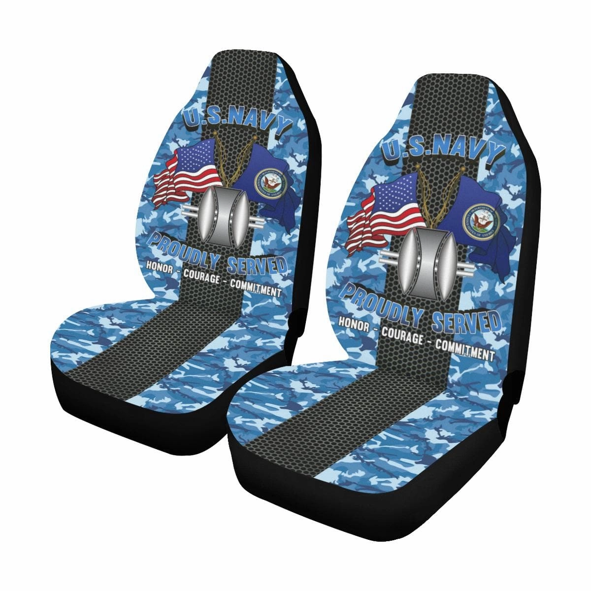Navy Opticalman Navy OM Car Seat Covers (Set of 2)