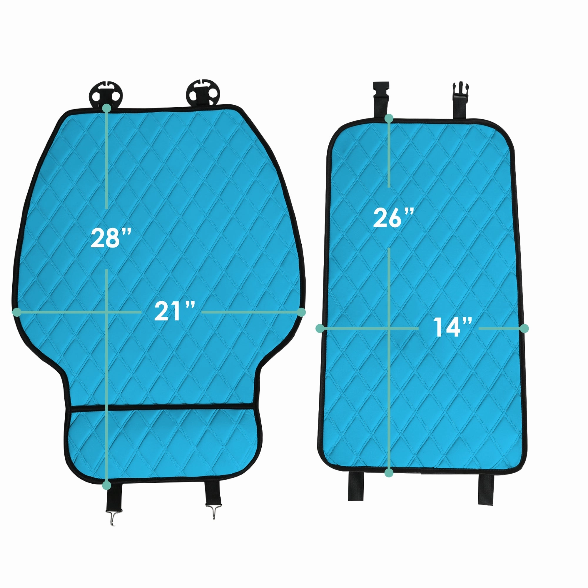 NeoSupreme Seat Protectors - Front Set - 1pc Solid Aqua