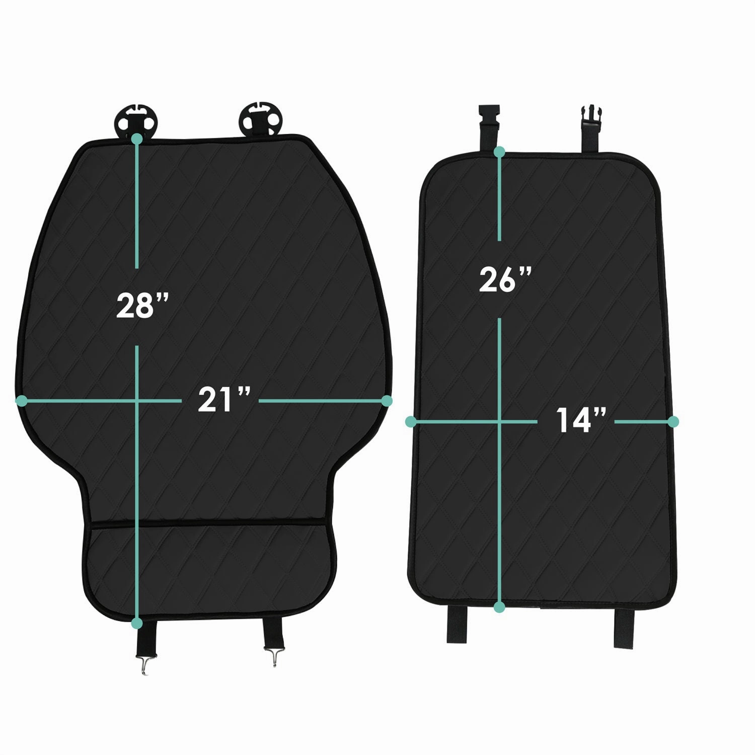 NeoSupreme Seat Protectors - Front Set - 1pc Solid Black