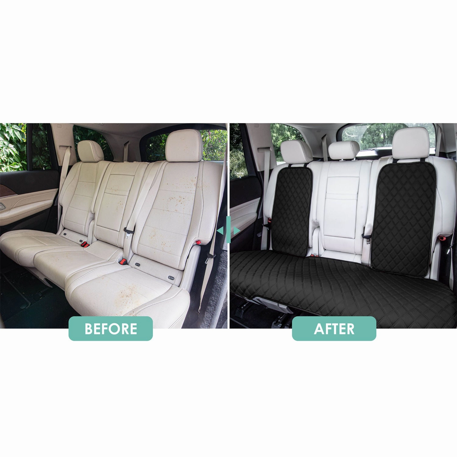 Neosupreme Seat Protectors - Rear Set Black