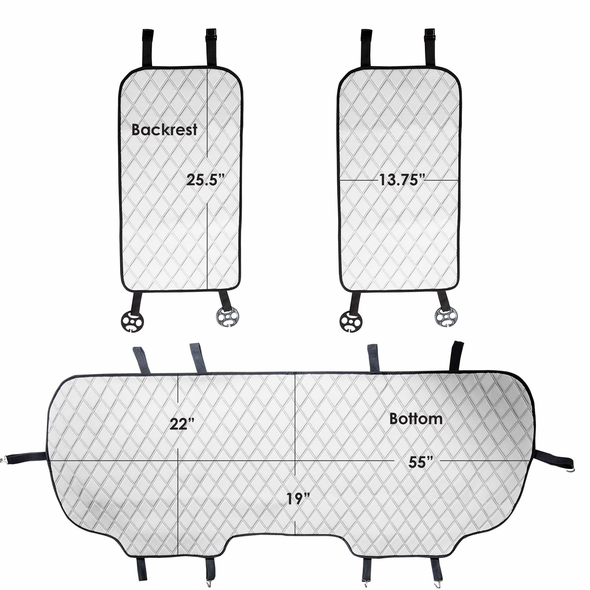 Neosupreme Seat Protectors - Rear Set White
