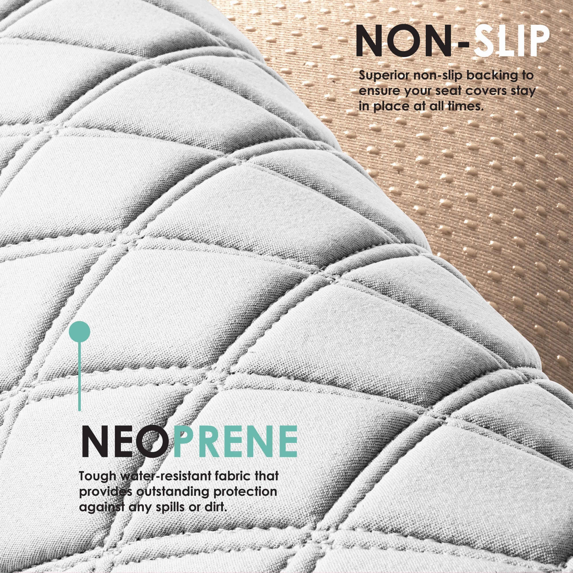 Neosupreme Seat Protectors - Rear Set White