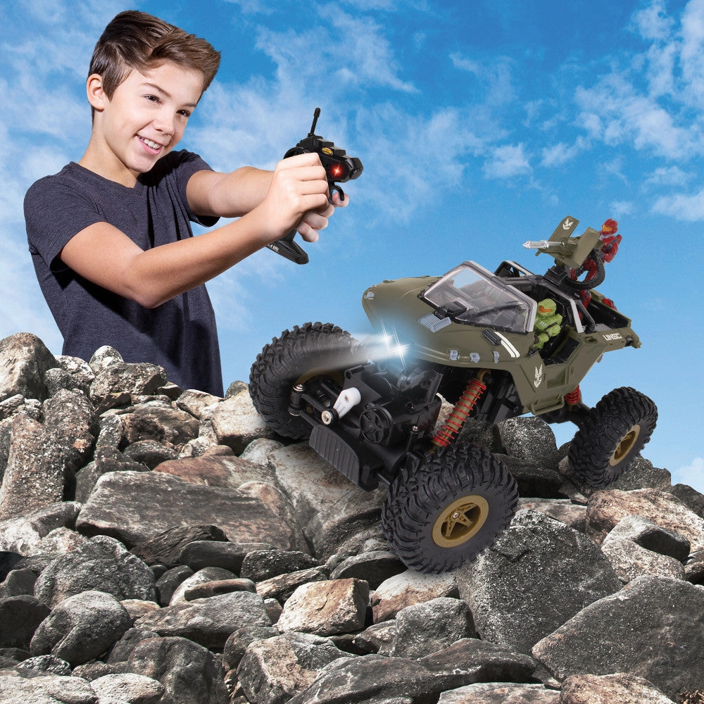 NKOK HALO Infinite RC UNSC Warthog 'Rock Hog' - Master Chief & Spartan - 2.4 GHz Remote Control Vehicle