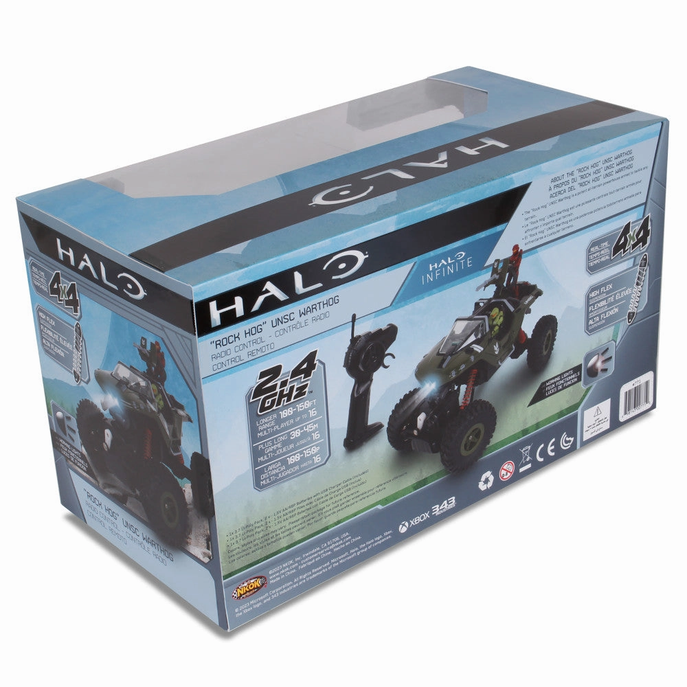 NKOK HALO Infinite RC UNSC Warthog 'Rock Hog' - Master Chief & Spartan - 2.4 GHz Remote Control Vehicle