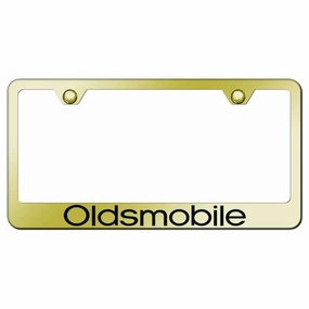 Oldsmobile Stainless Steel Frame - Laser Etched Gold
