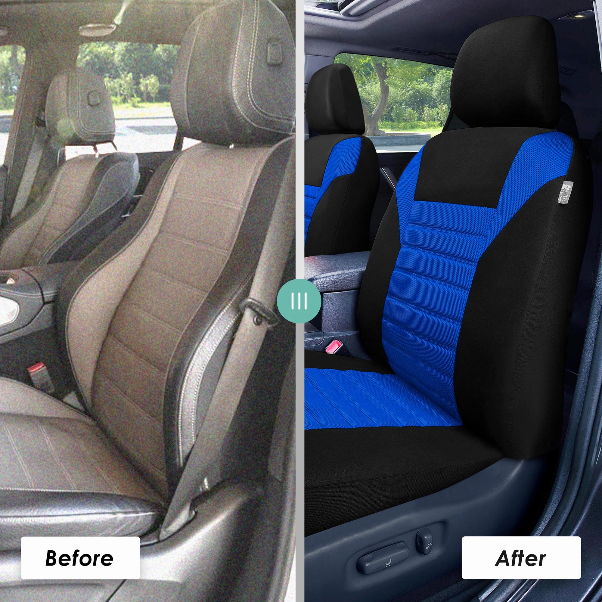 Premium 3D Air Mesh Seat Covers - Full Set Blue