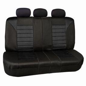 Premium 3D Air Mesh Seat Covers - Rear Black