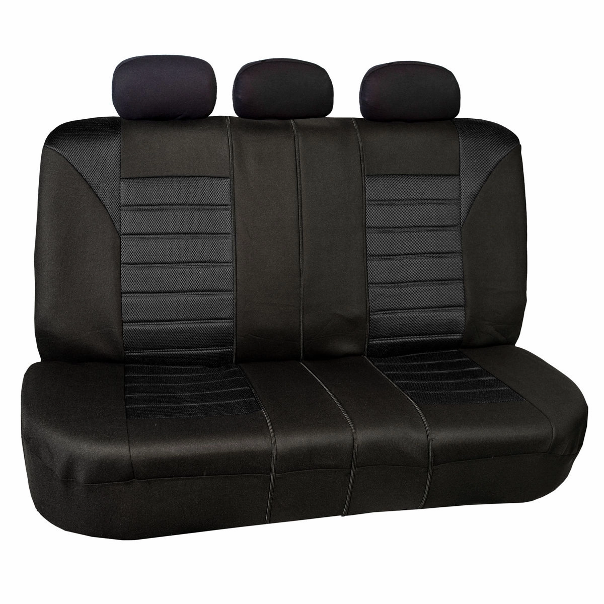 Premium 3D Air Mesh Seat Covers - Rear Black