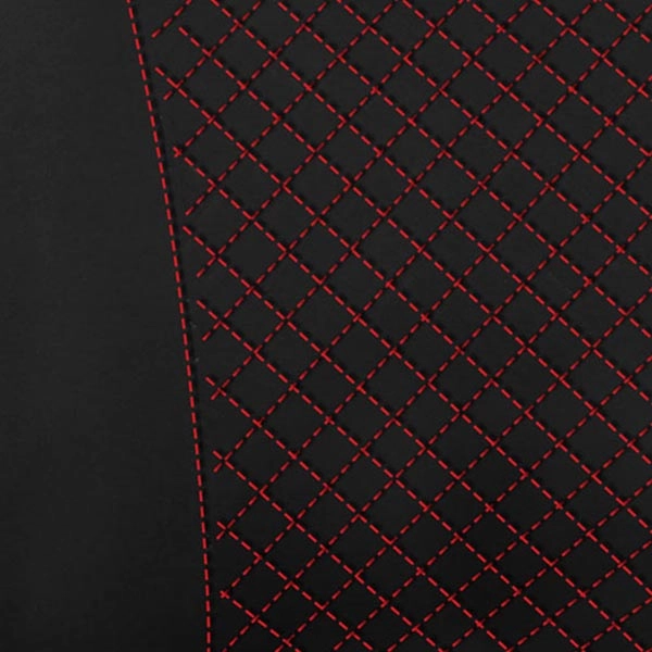 Quilted Flat Cloth Seat Covers - Front Red
