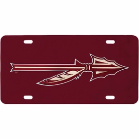 Rico Spear Logo Mirrored Acrylic License Plate - Garnet