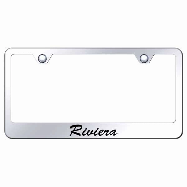Riviera Script Stainless Steel Frame - Laser Etched Mirrored
