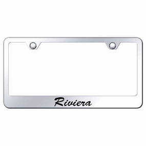 Riviera Script Stainless Steel Frame - Laser Etched Mirrored