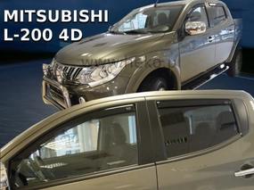 Slim-line Weather Shields - Mitsubishi Triton L200 4 Door 15 