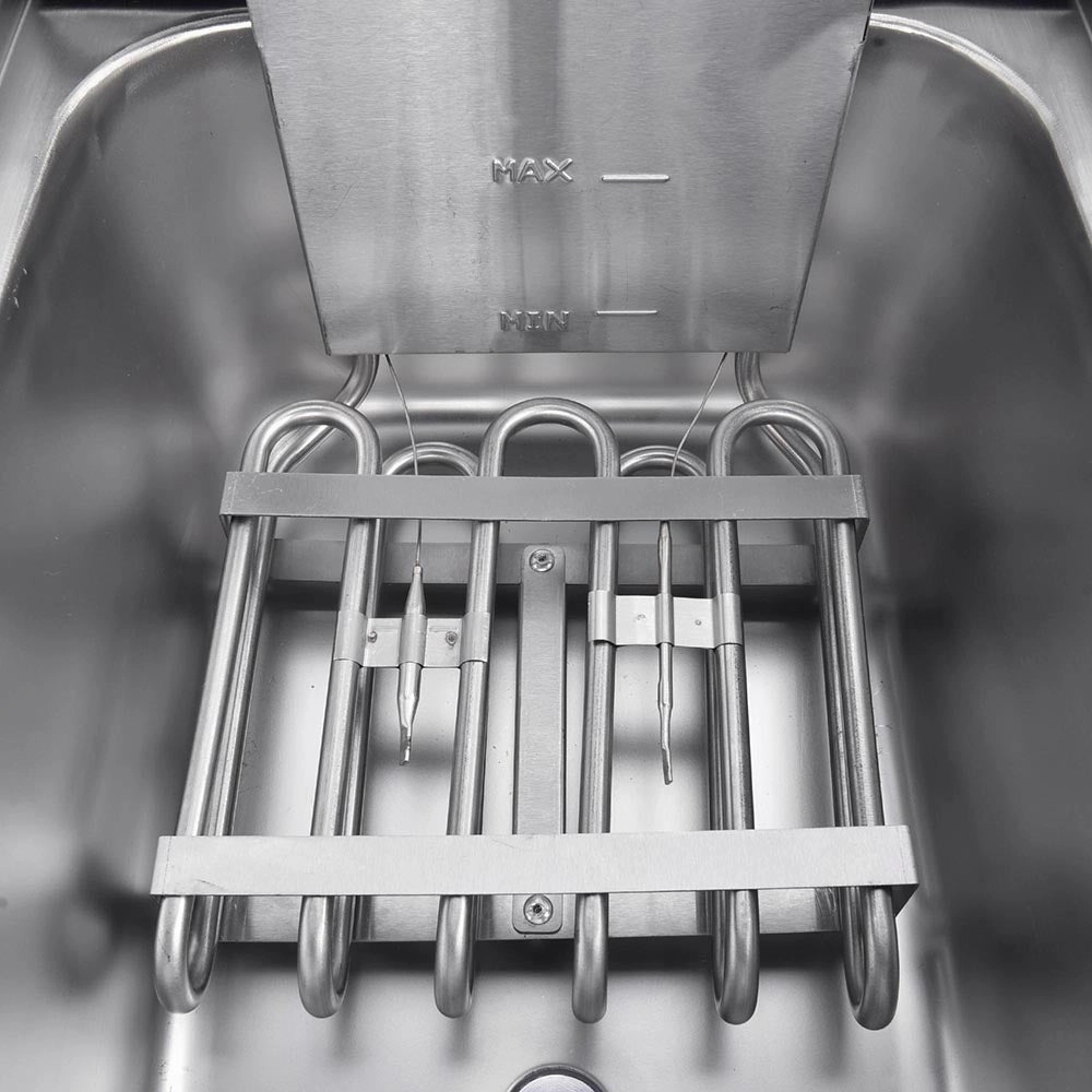 TheLAShop Deep Fryer w/ Oil Drain Timer Comml. Dual Basket 6.2Gal, 3000W