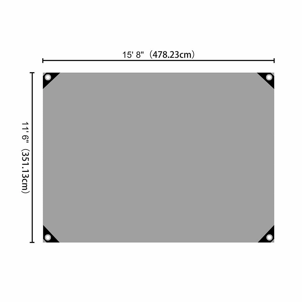 TheLAShop Heavy Duty Poly Tarp 14mil 220gsm Extra Thick Waterproof