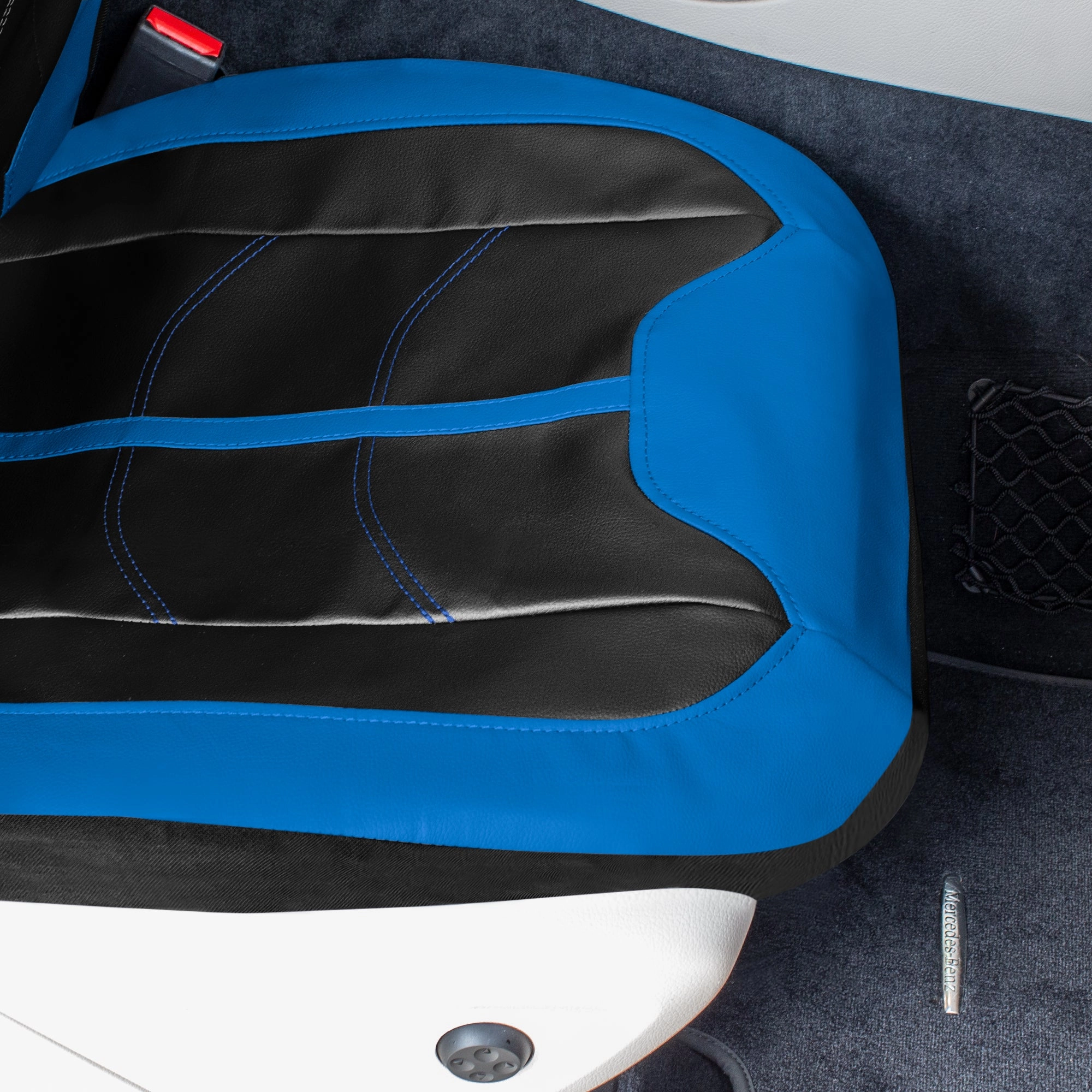 TLH Universal Fit Car Seat Cover - Full Set of Automotive Seat Covers Blue