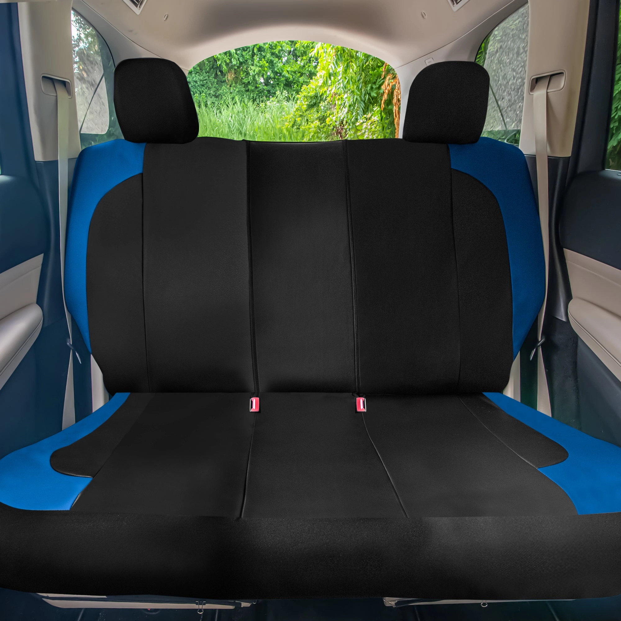TLH Universal Fit Car Seat Cover - Full Set of Automotive Seat Covers Blue