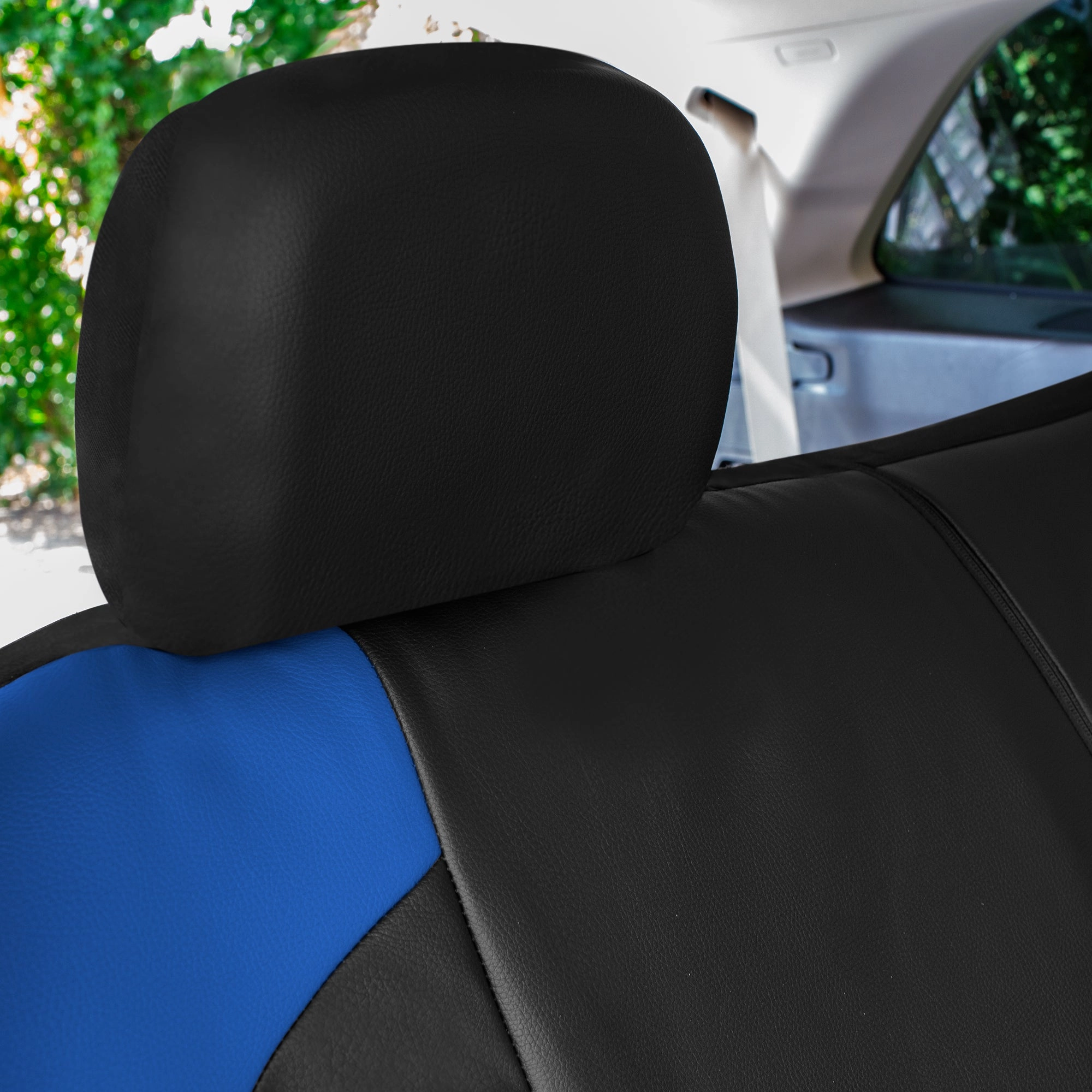 TLH Universal Fit Car Seat Cover - Full Set of Automotive Seat Covers Blue