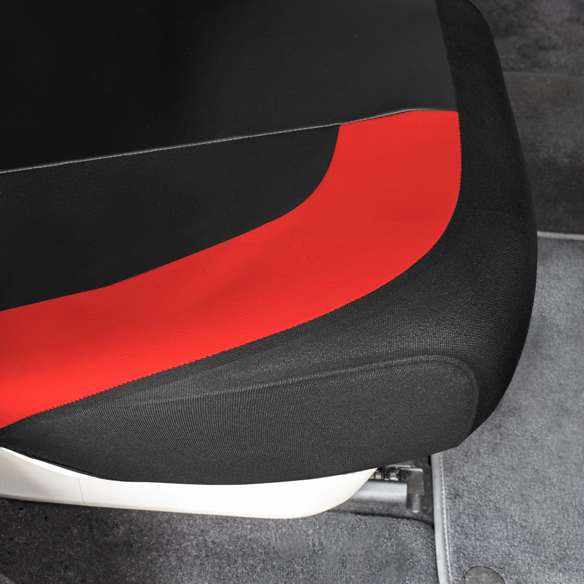 TLH Universal Fit Car Seat Cover - Full Set of Automotive Seat Covers Red