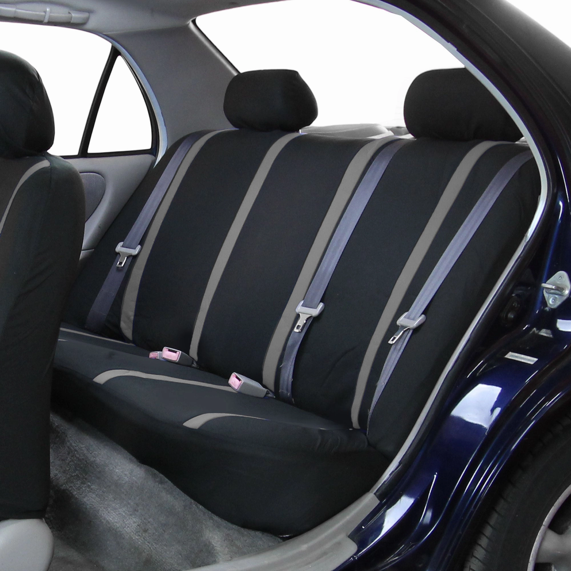 Unique Flat Cloth Seat Covers - Rear Gray